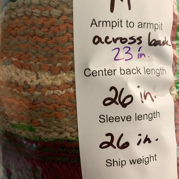 Ethyl M Long Sweater Cardigan Rust Orange burgundy - Picture 5 of 7